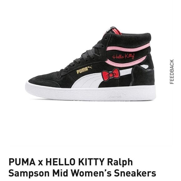 Puma x hello kitty ralph sampson womens mid sneakers sz 7 - Picture 1 of 12